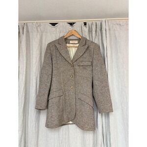 Henry White Dublin Womens Herringbone Wool Blazer Jacket Ireland Confetti Tweed